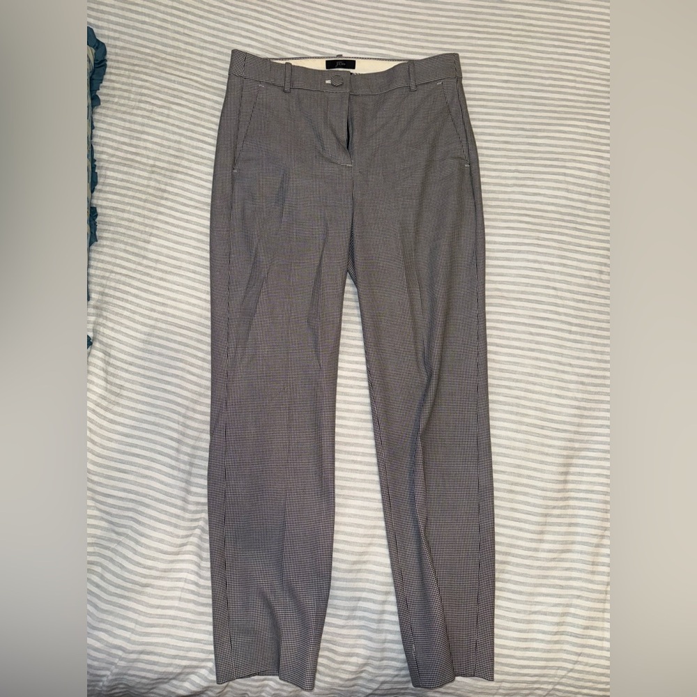 J. Crew Black and White Houndstooth Pants